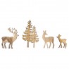 Miniatures en bois arbre et cerf