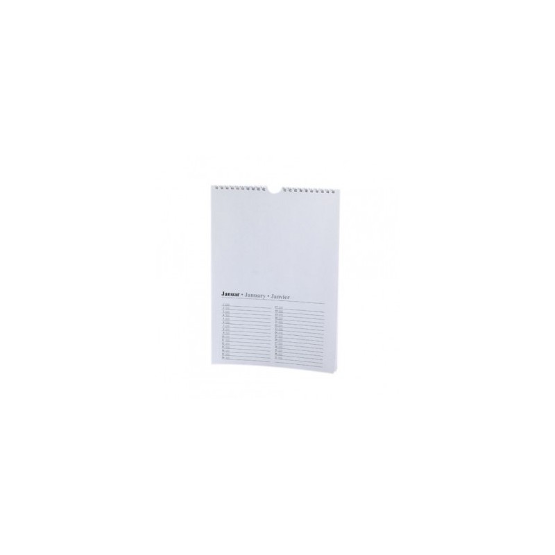 Calendrier perpétuel A4 Blanc