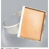 1 Bague avec platine carrée