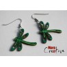 Boucles d'oreille en bois Libellule
