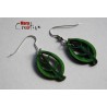 Boucles d'oreille en bois feuille
