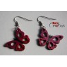 Boucles d'oreille en bois Papillon