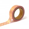 Masking tape – hexagones dorés fond rose