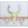 Masking tape – hexagones dorés fond rose