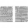 Stickers alphabet et chiffres Noir