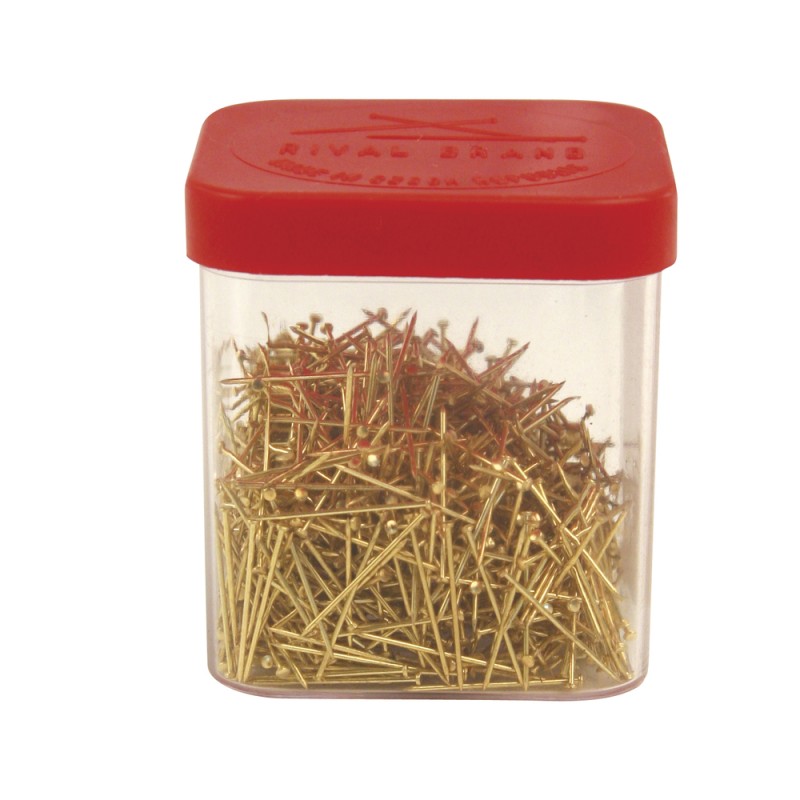 Épingle à Cheveux Ornement En Laiton Avec Corail Facetté - Bijou D'occasion - Style Vintage