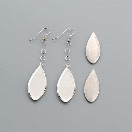 Pendants d'oreilles à rebord goutte