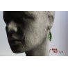 Boucles d'oreille en bois feuille