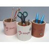 set de 3 vases ronds en bois