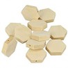 15 Perles en bois hexagonales