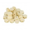 25 Perles en bois hexagonales