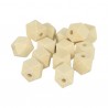 14 Perles en bois en forme de polygone