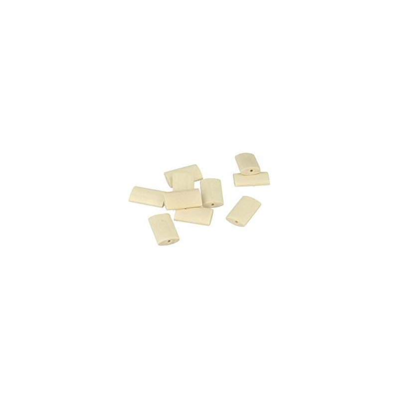 10 Perles en bois plates