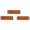 set de 3 Labels en similicuir- "Handmade"