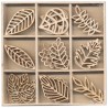 Feuilles en bois miniatures
