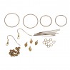 Kit bijoux boucles d'oreille dorées