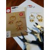Kit bijoux boucles d'oreille dorées