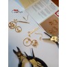 Kit bijoux boucles d'oreille dorées