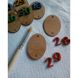 Lettres et chiffres en bois, 2 cm