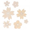 30 fleurs japonaises en bois