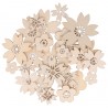 30 fleurs japonaises en bois