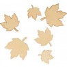 30 silhouettes de feuilles d'Erable en bois