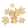 30 silhouettes de feuilles d'Erable en bois