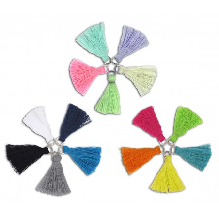 5 pompons assortis