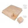 Plateau et 16 cubes en bois