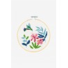 Kit broderie fleurs exotiques