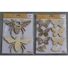 Silhouettes en bois abeille ou papillons