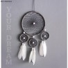 Kit : DIY Capteur de rêves, blanc/gris