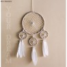 Kit : DIY Capteur de rêves, beige/brun