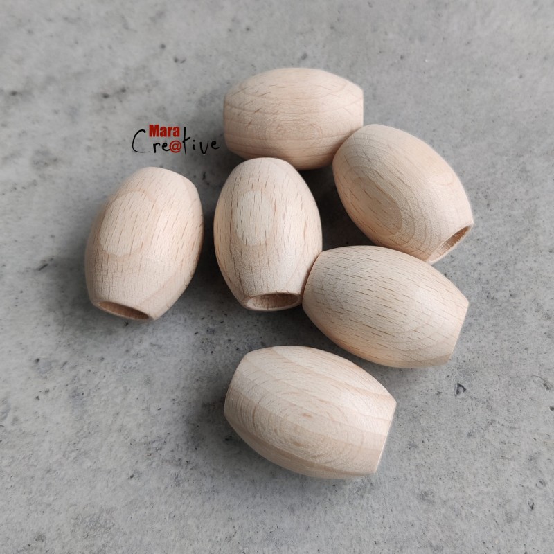 Perle olive en bois