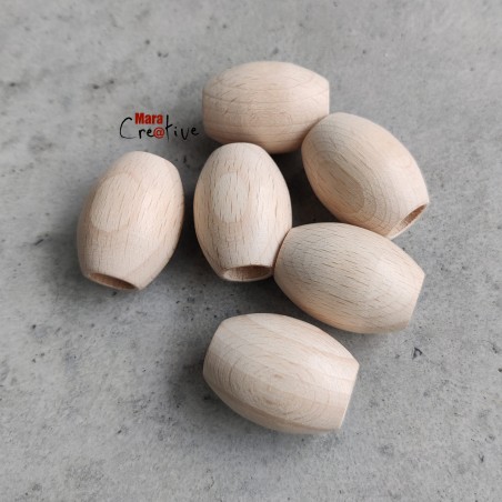 Perle olive en bois