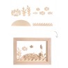 Cadre et silhouettes en bois