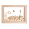 Cadre et silhouettes en bois