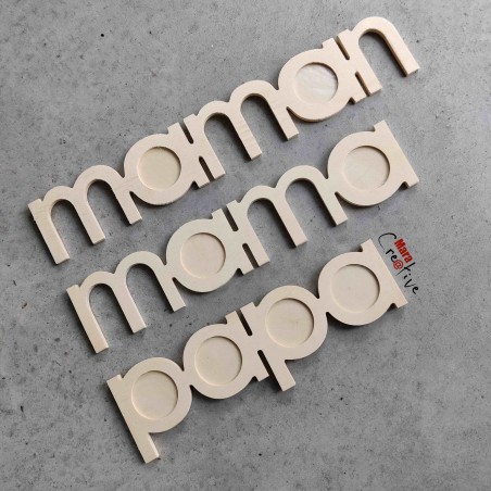 Cadre en bois "Maman" "Papa"