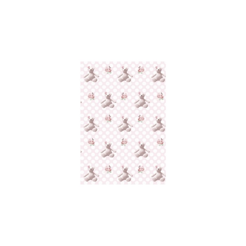 Papier DécoMaché 52 - peluche et rose