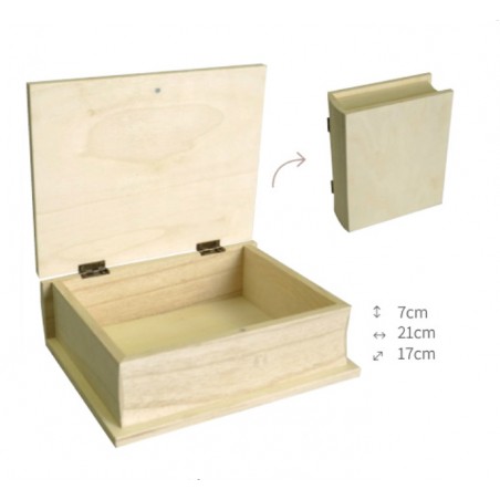 Boîte livre en bois