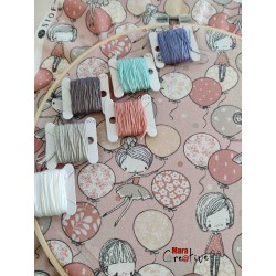 Création: Broderie filles et ballons