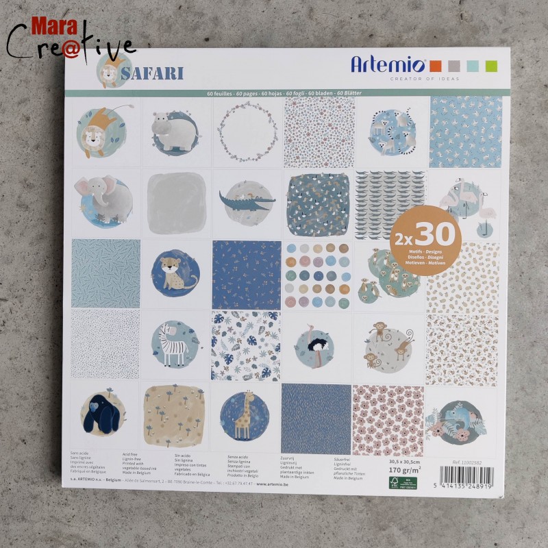 Bloc 60 feuilles Safari