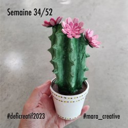 Cactus en papier mâché