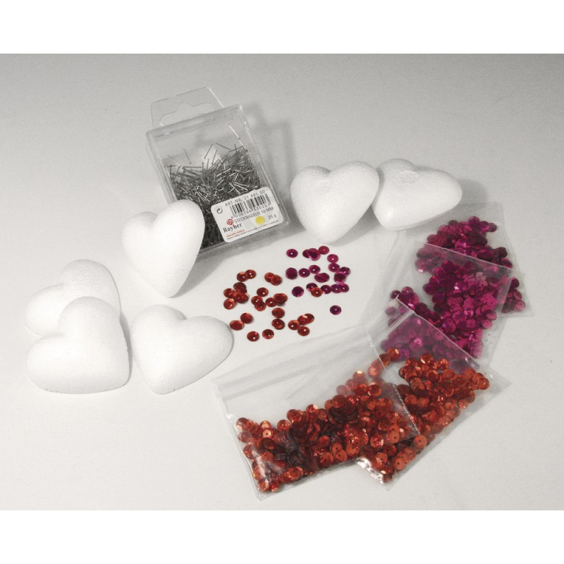 Kit Paillettes à épingler, Coeur