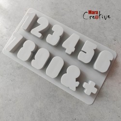 Moule en silicone: chiffres 0 - 9
