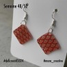 Création: Boucles d'oreille Carrées