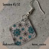 Création: Boucles d'oreille Carrées