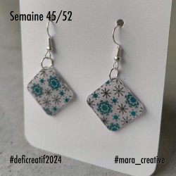 Création: Boucles d'oreille Carrées