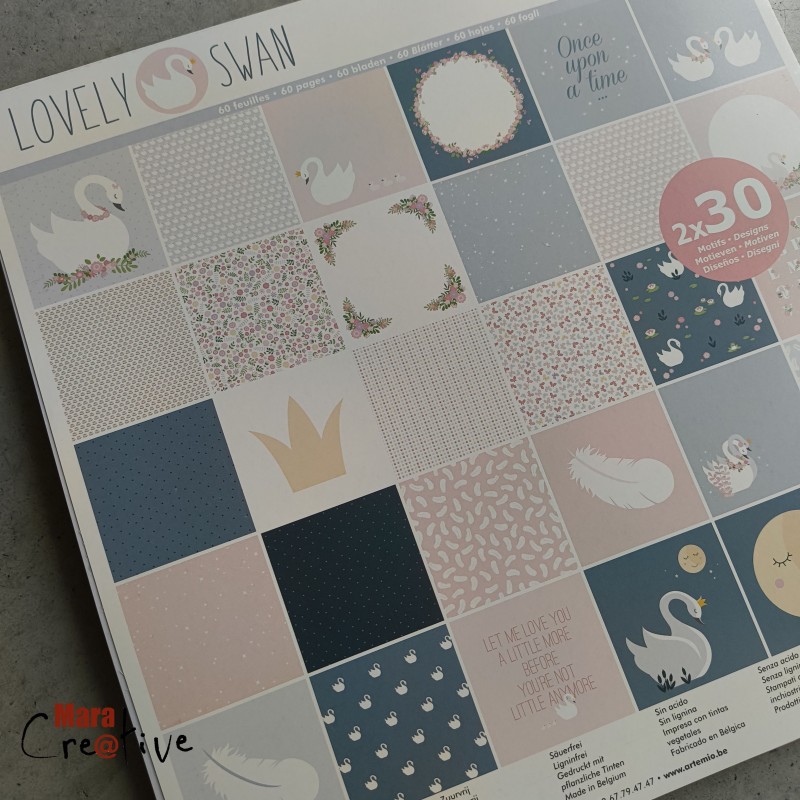 Bloc 60 feuilles Lovely Swan
