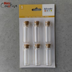 6 Fioles en verre
